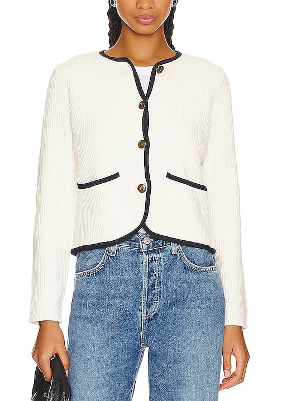 Rag & Bone Classic Ivory Nancy Cardigan Size S